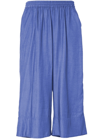 Gozzip - Karina Løse 3/4 bukser, Blå denim look